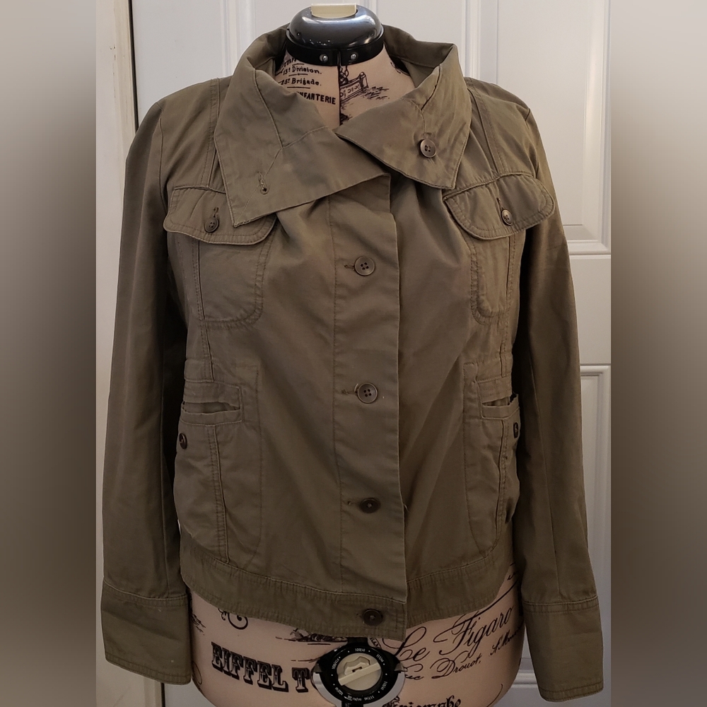 Eddie Bauer Cargo Canvas Jacket / Coat Super Cute Size M